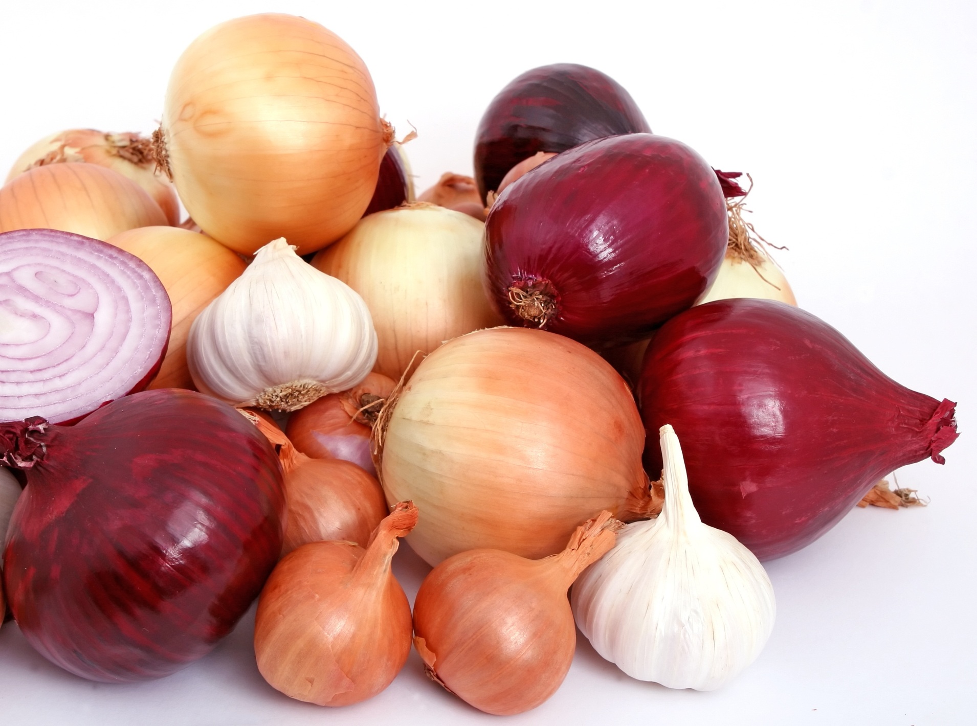 Pink and White Onions